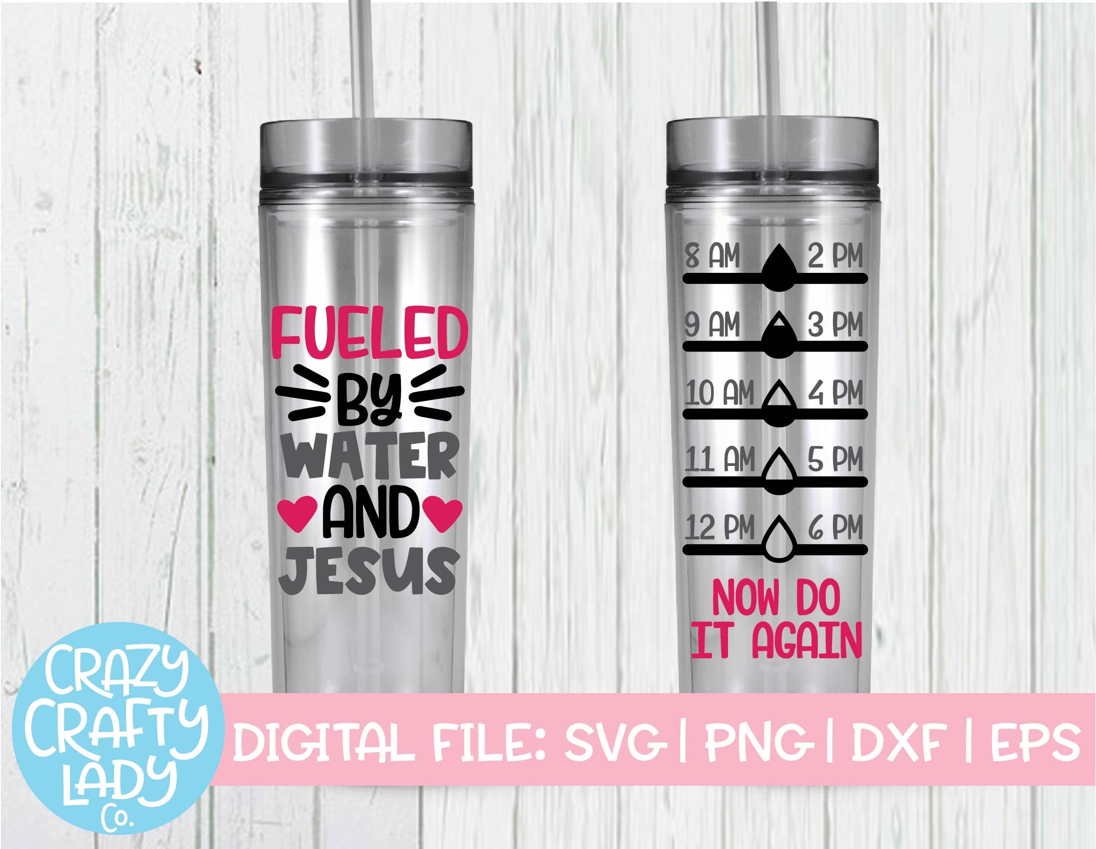 Download Fueled By Water And Jesus Svg Christian Bottle Tracker Cut Etsy
