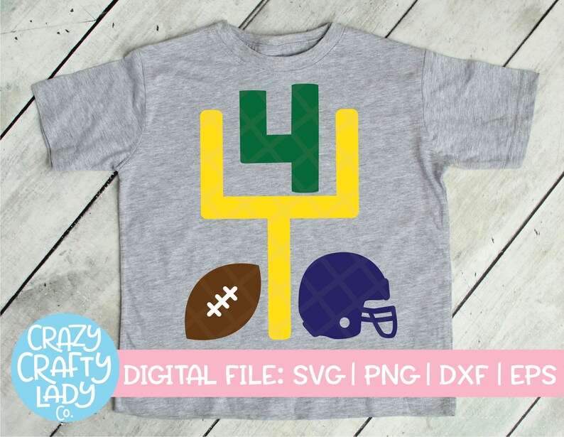 Download Football 4th Birthday SVG Sports Cut File Boy's Design | Etsy