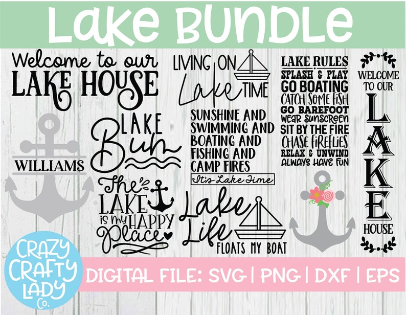 Download Lake SVG Bundle Summer Cut File Women's Shirt Design | Etsy