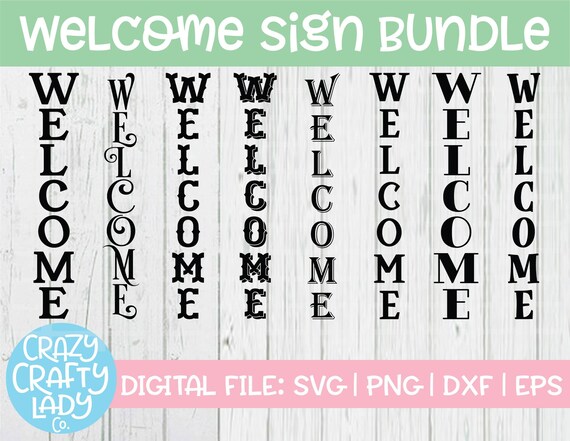 Download Welcome Porch Sign Svg Bundle Tall Rustic Cut File Farmhouse Etsy PSD Mockup Templates