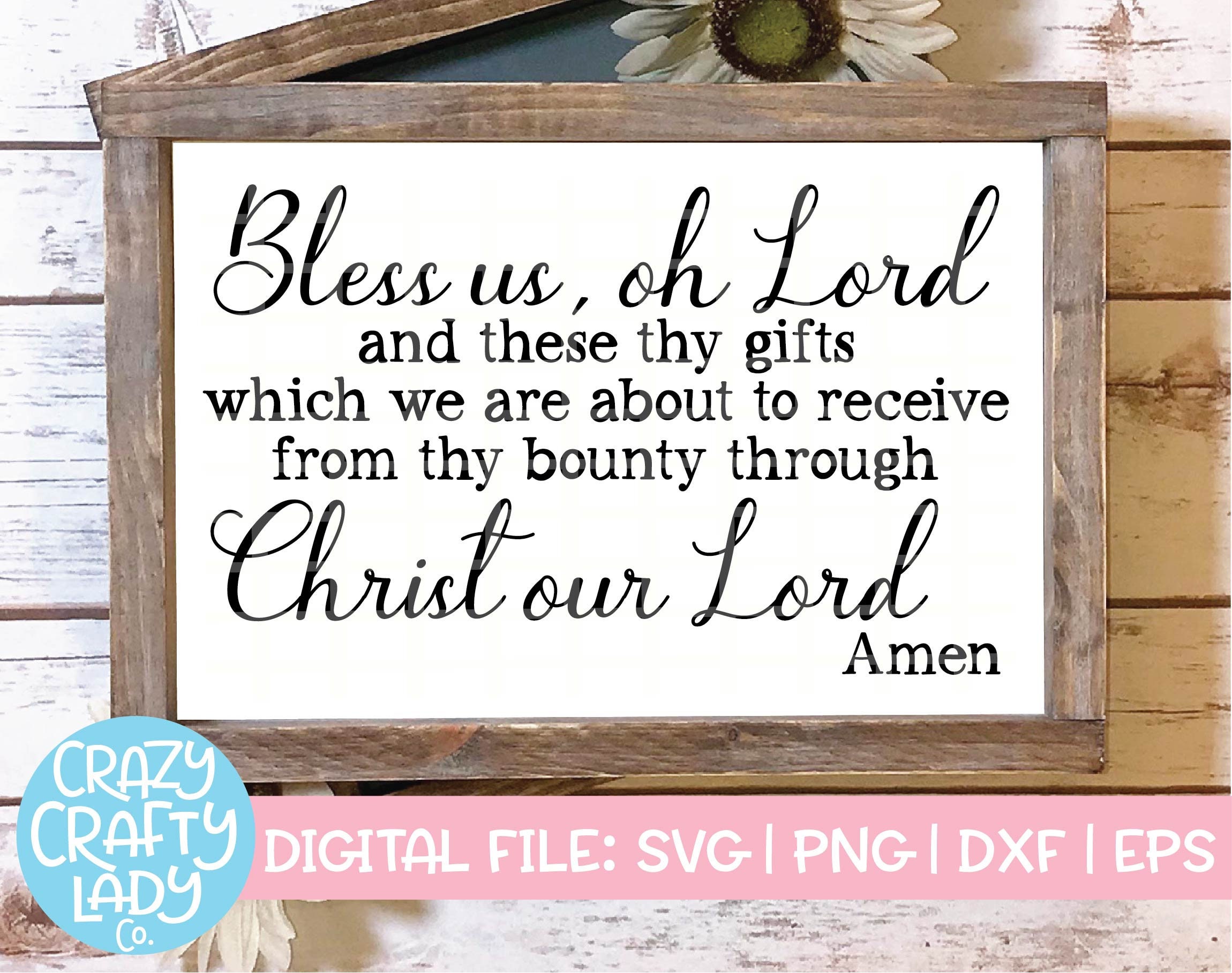 Bless Us Oh Lord SVG Christian Cut File Prayer Design | Etsy