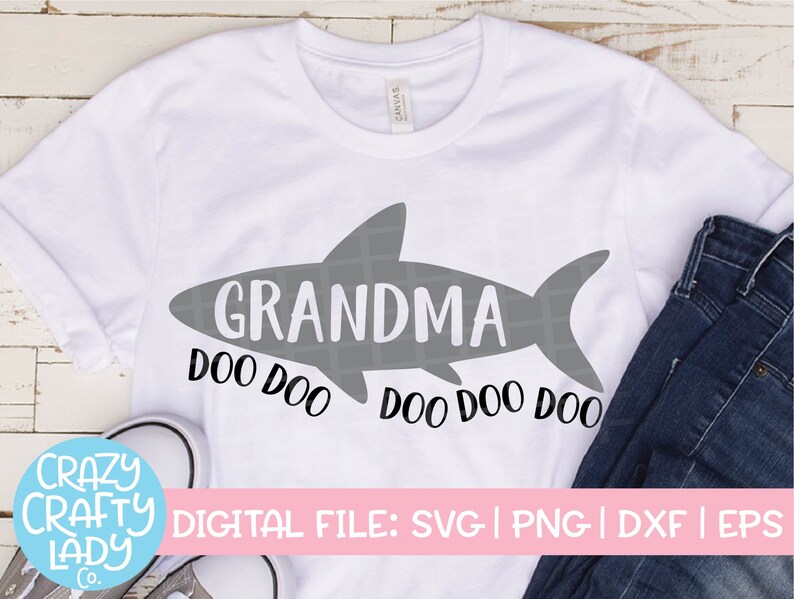 Download Grandma Shark SVG Funny Family Cut File New Grandmother | Etsy