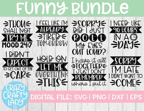 Download Funny SVG Bundle Women's Cut File Mom Shirt Design | Etsy