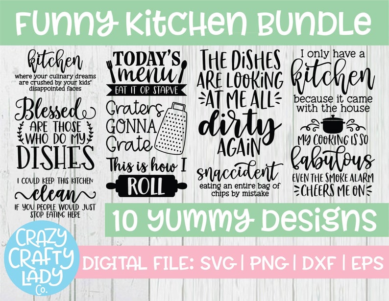 Download Funny Kitchen SVG Bundle Sassy Cut File Home Decor Saying ...