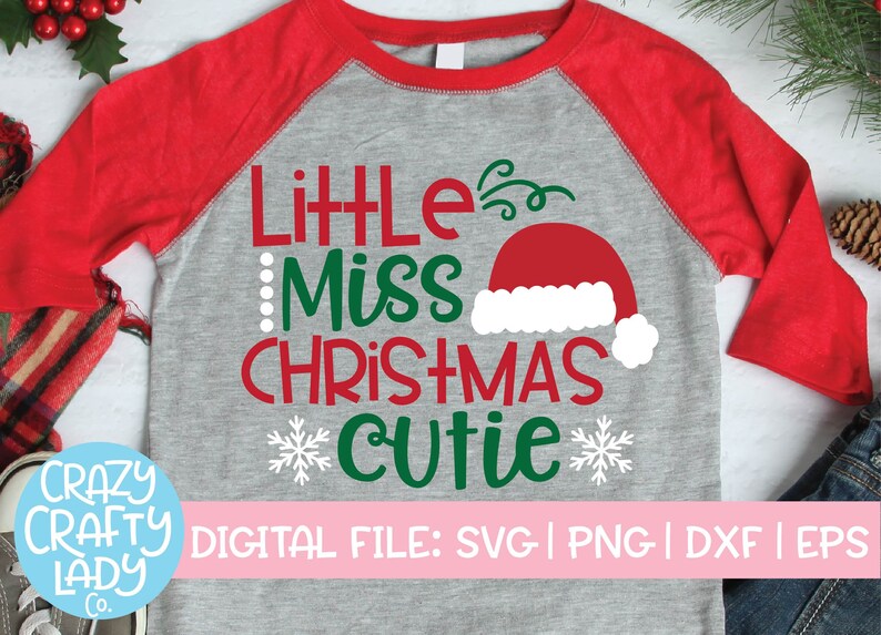 Download Little Miss Christmas Cutie SVG Holiday Cut File Toddler ...