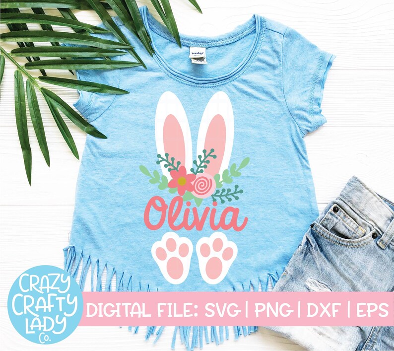 Download Floral Bunny Ears & Feet SVG Easter Cut File Cute Kid's | Etsy