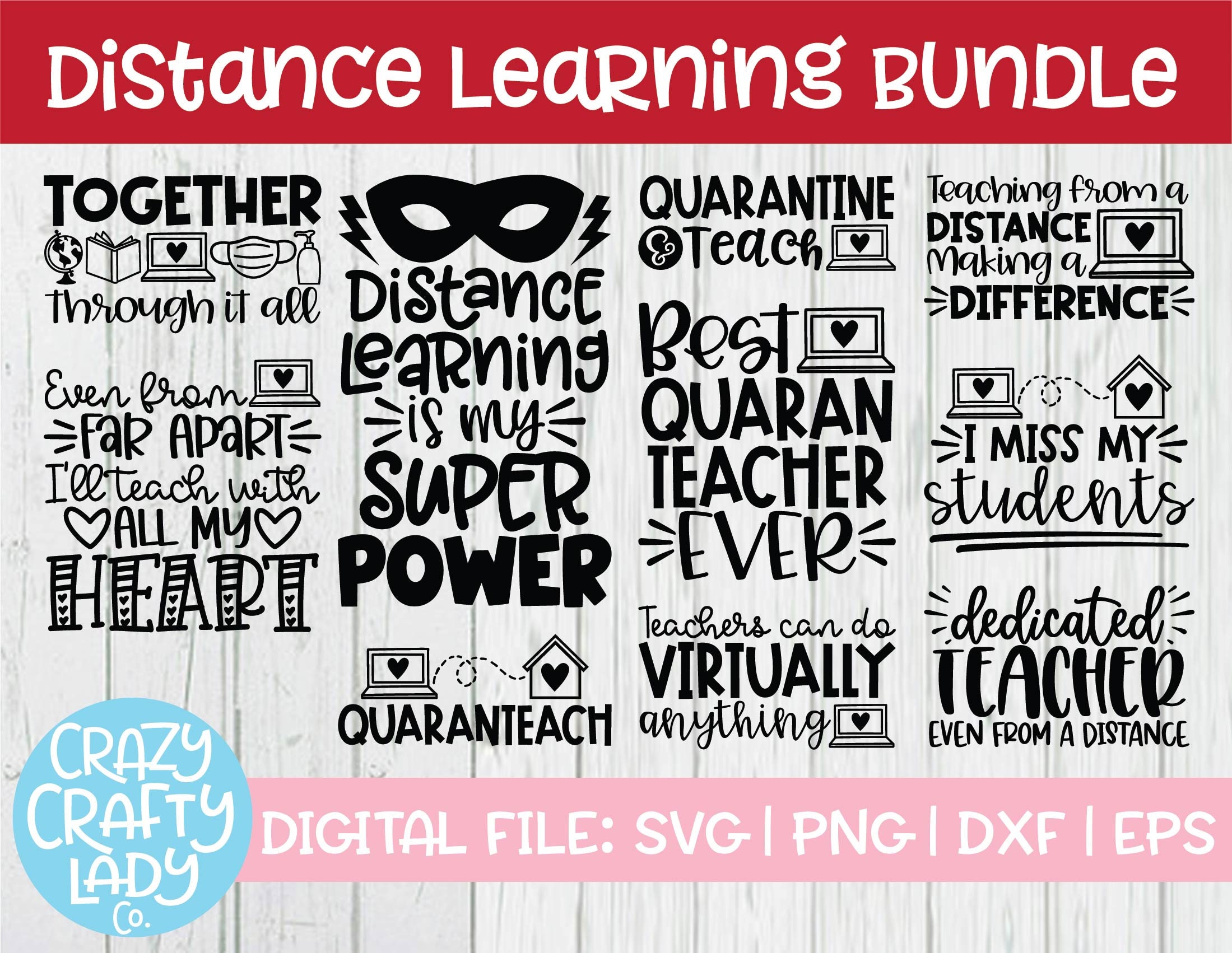 Download Distance Learning Svg Bundle 1st Day Cut File Online Etsy