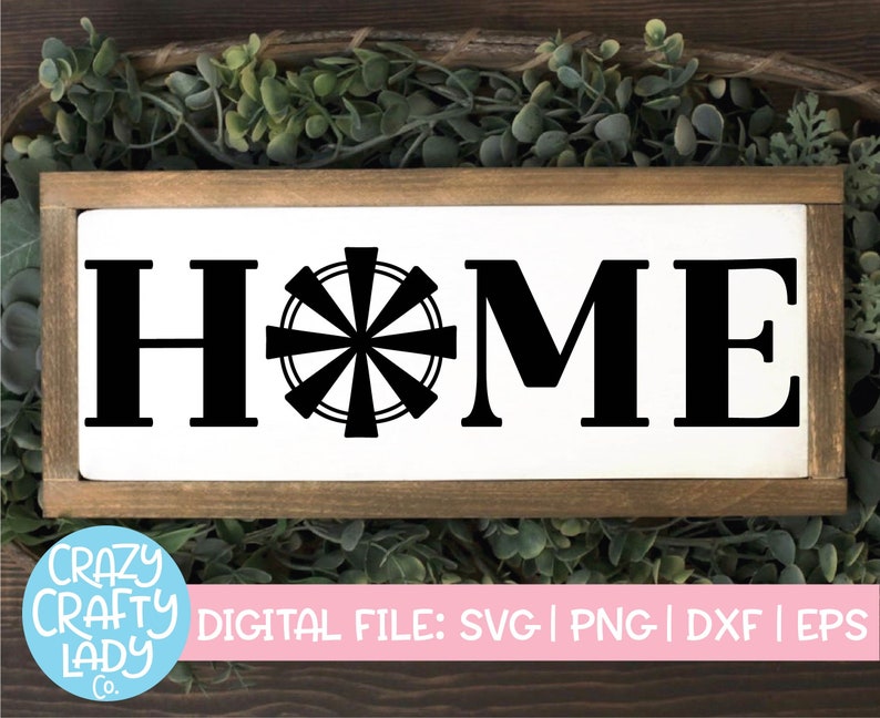 Download Home Windmill SVG Rustic Entry Cut File Modern Farmhouse ...