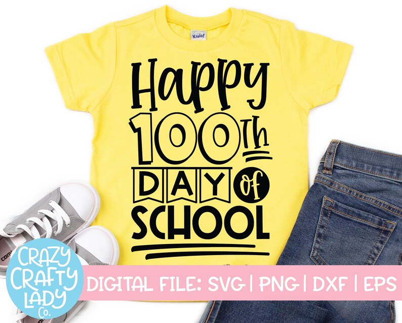 Download 100th Day of School SVG Bundle 100 Days Cut File Kid's | Etsy