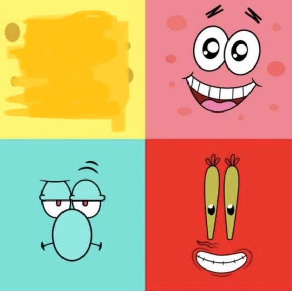 Spongebob And Friends Face Svg Patrick Mr Krabs Squidward Etsy Canada
