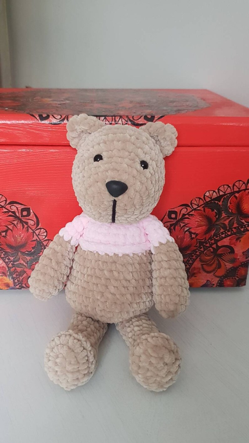 Crochet Teddy Bear by Szydelkowyzwierzak