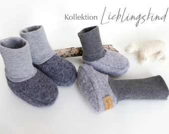 Kollektion Lieblingskind / Babyschuhe Wollwalk / 100% Wolle / babyshoes / Filzschuhe Baby / Hausschuhe Baby / Booties Baby