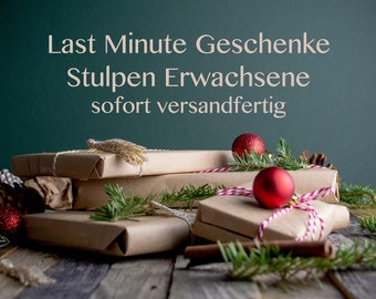 Last Minute Geschenk Stulpen aus Wollwalk für Erwachsene