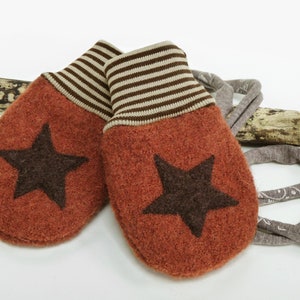 Wolle mit Fleece Fäustlinge Baby Kleinkind / Handschuhe / wool mittens Bild 1