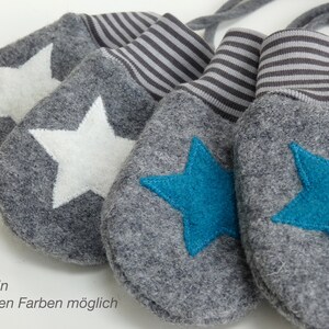 Wolle mit Fleece Fäustlinge Baby Kleinkind / Handschuhe / wool mittens Bild 3