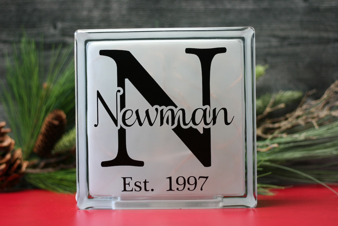 Unique Personalized Decorative Glass Block With Lights - Etsy