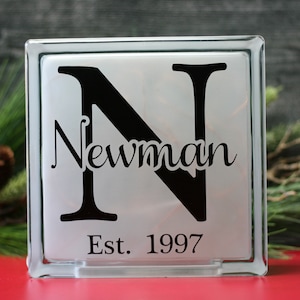 Unique personalized Decorative glass block with lights