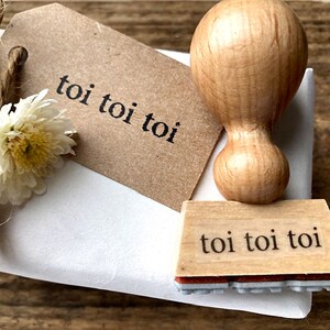 Stempel toi toi toi Stempel Viel Glück für Prüfung Viel Erfolg für Abitur