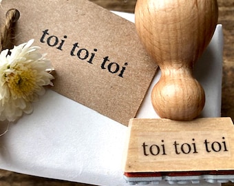 Stempel toi toi toi Stempel Viel Glück für Prüfung Viel Erfolg für Abitur
