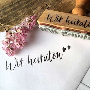 Stempel Wir heiraten Hochzeit DIY Einladung Hochzeitsstempel