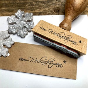 Stempel vom Weihnachtsmann Stempel Weihnachten, Weihnachtsstempel für Geschenkanhänger, Frohe Weihnachten, Frohes Fest