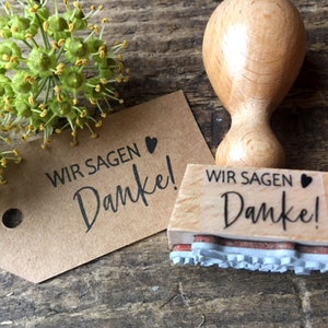 Stempel Wir sagen Danke Hochzeitsstempel Gastgeschenk Hochzeit DIY