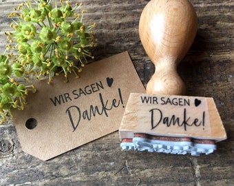 Stempel Wir sagen Danke Hochzeitsstempel Gastgeschenk Hochzeit DIY