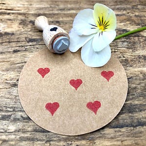 Stempel Herz 1, Ministempel Herz, Herzstempel für DIY Hochzeitskarten, kleiner Herzchen Stempel für Bulletjournal und Scrapbooking