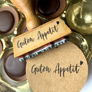 Stempel Guten Appetit Stempel für Hochzeit Menükarte Stempel für Süßigkeiten und leckere Mitbringsel