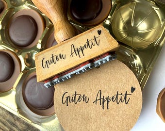 Stempel Guten Appetit Stempel für Hochzeit Menükarte Stempel für Süßigkeiten und leckere Mitbringsel