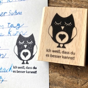 Lehrerstempel Ich weiß, dass du es besser kannst! Eule Lehrer Stempel Schule Motivationsstempel Grundschule Abschied Geschenk für Lehrerin