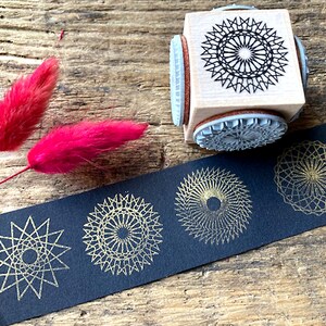Stempelset 4 Spirographen Stempel Muster Motivstempel 4 in 1 Mandala Stempel Set Geschenk für kreative Freundin