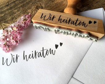 Stempel Wir heiraten Hochzeit DIY Einladung Hochzeitsstempel