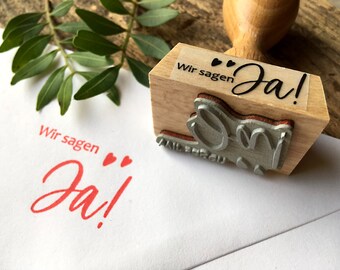 Hochzeitsstempel Wir sagen Ja Stempel Hochzeit Stempel Hochzeitseinladung Wir heiraten Einladung Stempel Hochzeitspost