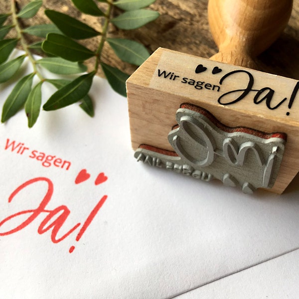 Hochzeitsstempel Wir sagen Ja Stempel Hochzeit Stempel Hochzeitseinladung Wir heiraten Einladung Stempel Hochzeitspost