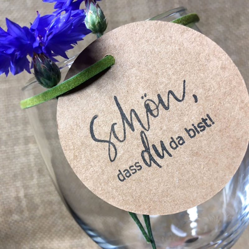 Stempel 'Schön, Dass Du Da Bist' - Textstempel Für Karten & Geschenke 26x37mm