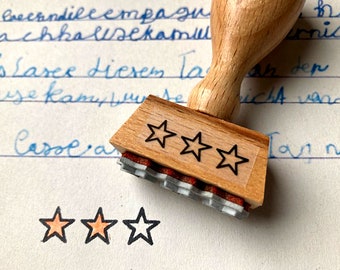 Stamp stars teacher stamp 3 stars praise stamp teacher school farewell gift motivational stamp