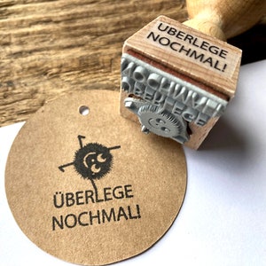 Lehrerstempel ÜBERLEGE NOCHMAL Stempel Lehrer Grundschule Abschied Geschenk Motivationsstempel Schule