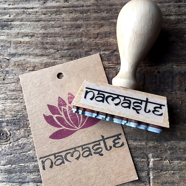 Stempel Namaste Yoga Stempel  für Yogalehrer spirituelles Geschenk