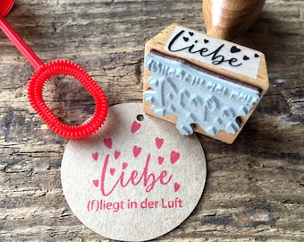 Stempel Liebe liegt in der Luft Hochzeitsstempel Liebe fliegt in der Luft Hochzeit Seifenblasen