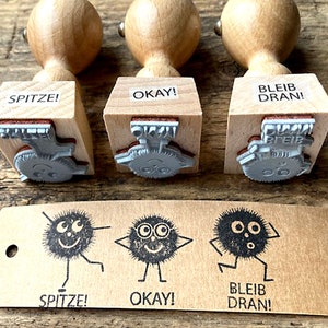 Lehrerstempel Set SPITZE OKAY BLEIB dran Lehrer Stempel Schule Stempelset Deutsch Grundschule Abschied Lehrerin Geschenk für Lehrer