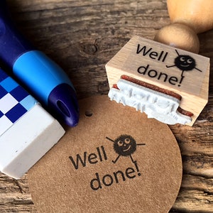 Lehrerstempel Well done! Stempel englisch Lehrer Abschied Geschenk Motivationsstempel für Englischunterricht