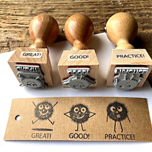 Lehrer Stempel GREAT GOOD PRACTICE Englisch Stempel Schule Abschied Lehrerin Geschenk für Lehrer Motivationsstempel für Englischunterricht