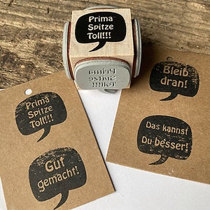 Lehrerstempel Prima Spitze Toll  Kombistempel 4 in 1 Motivationsstempel Stempel Lehrer Abschied Geschenk