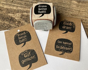 Lehrerstempel Prima Spitze Toll  Kombistempel 4 in 1 Motivationsstempel Stempel Lehrer Abschied Geschenk