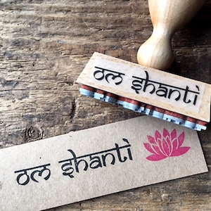 Stempel Om Shanti  Yoga Stempel für Yogalehrer spirituelles Geschenk Frieden