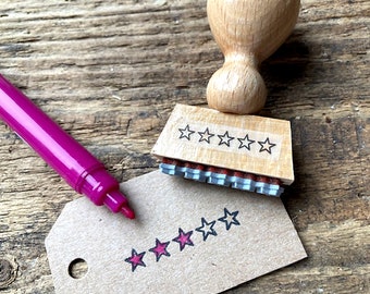 Stamp Five Star Rating Rating Motivational Stamp for Journal Rating Stamp for Planner Praise Stamp for Teachers