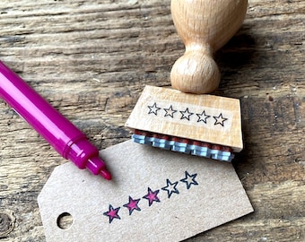 Stempel Fünf Sterne Bewertung Rating Motivationsstempel für Journal Bewertungsstempel für Planer Lobstempel für Lehrer