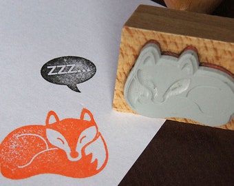 Stempel Fuchs, Motivstempel Reineke Fuchs, Stempel Tier Wald, Tierstempel Waldtier, Geschenk für Naturliebhaber