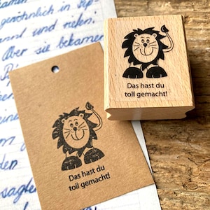 Lehrerstempel Das hast du toll gemacht! Löwe Lehrer Stempel Schule Motivationsstempel Grundschule Abschied Geschenk für Lehrerin